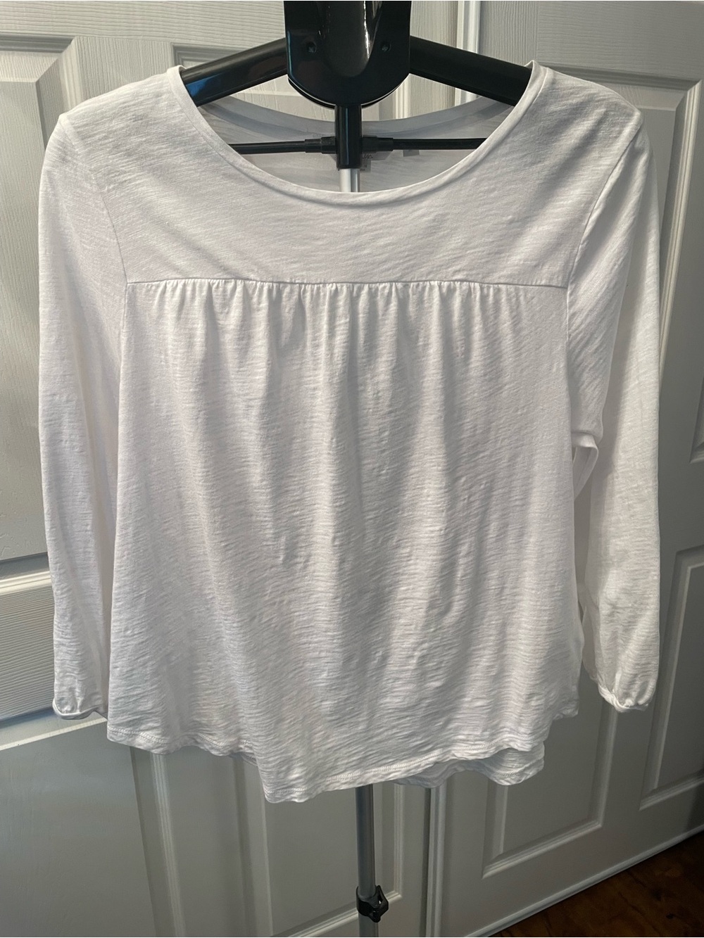 Boden White 3/4 Sleeve Round Neck Top